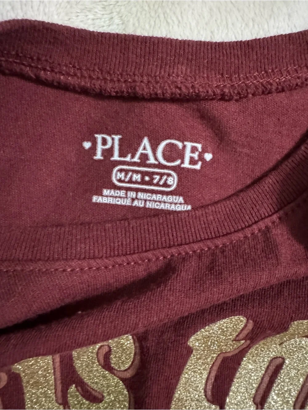 The Children's Place Burgundy Long-Sleeve 'Tis The Season Tee